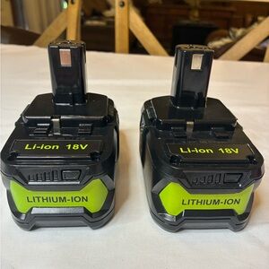 2-Pack 18V 6.0Ah Lithium Battery Replacement for Ryobi P108 18V One+ Li-Ion